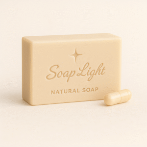 Collagen soap by Soaplight in a creamy ivory tone with minimal design.