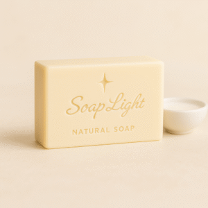 Donkey milk soap by Soaplight in soft ivory tones with a smooth, minimal finish.